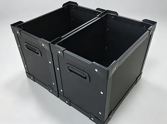 ຂໍ້ດີຂອງ Anti-static Hollow Sheet Turnover Boxes.